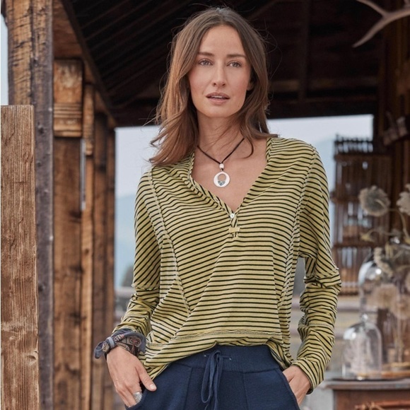 Sundance Tops - Sundance Alcove Henley Lemongrass SZ XS